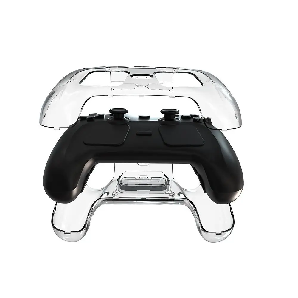 PC Controller Protective Case Shockproof Transparent Gamepad Shell Crystal Clear Precise Cutouts for Steam Controller 2
