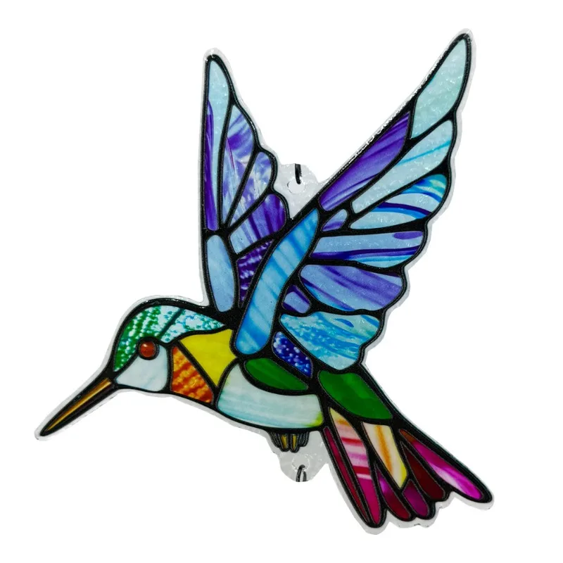 الزجاج الطائر الطنان الرياح الرنين الماس الزجاج الحرف معلقة للمنزل حديقة فناء شرفة الديكور هووسورمينغ هدية