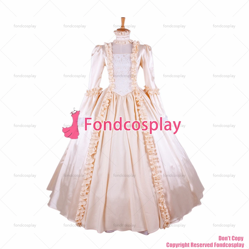 fondcosplay Victorian ROCOCO Gown Ball champagne satin dress Gothic cosplay Costume CD/TV[G1643]