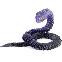 Flexible 3D Printed Snake – Multicolor PLA Toy, 30/45/60cm