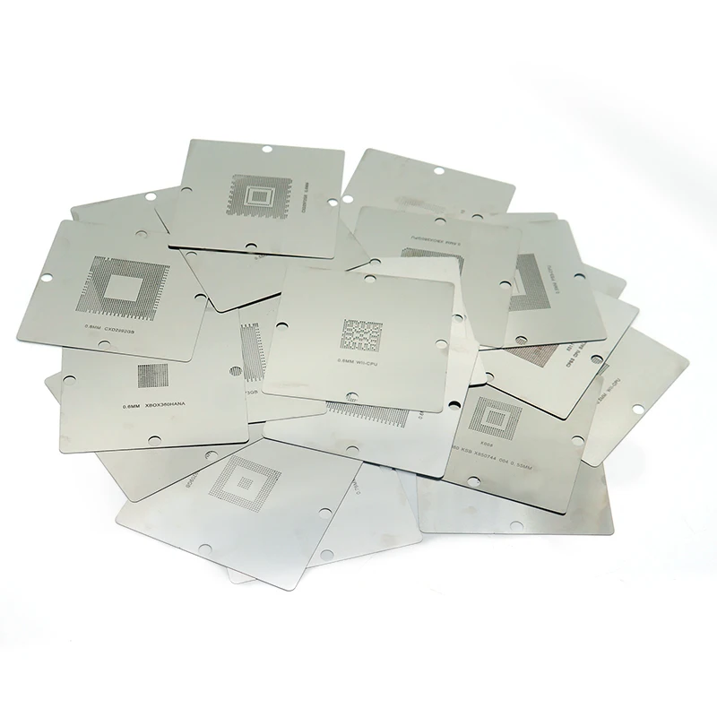 23pcs 90mm BGA Reballing Game Console Stencils For XBOX360 4pcs WII 4pcs PS3 15pcs for PS3 Xbox 360 Wii etc