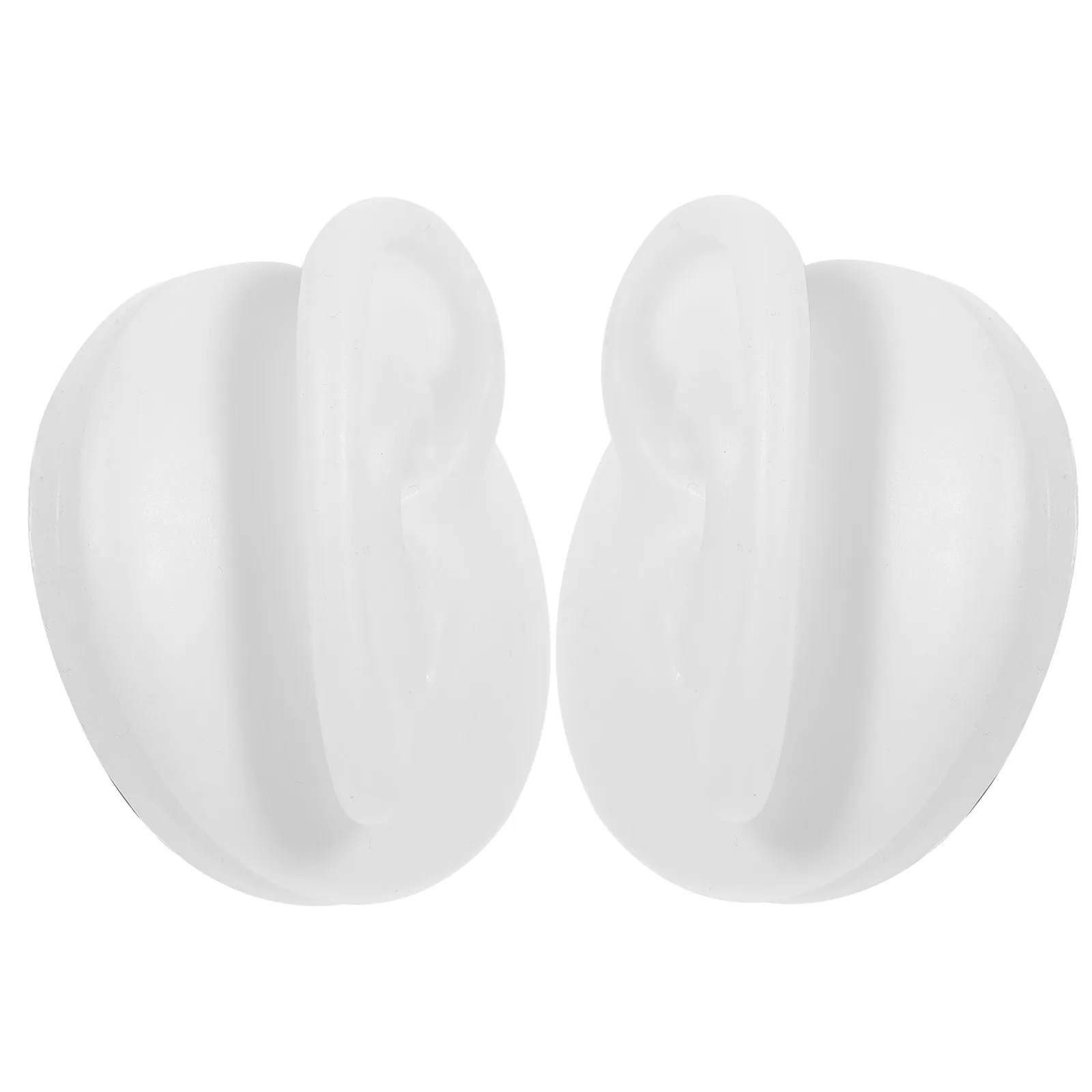 1Pair Silicone Artificial Ear Piercing Mold Human Ear Display Practice Supplies Training Prop Supplies