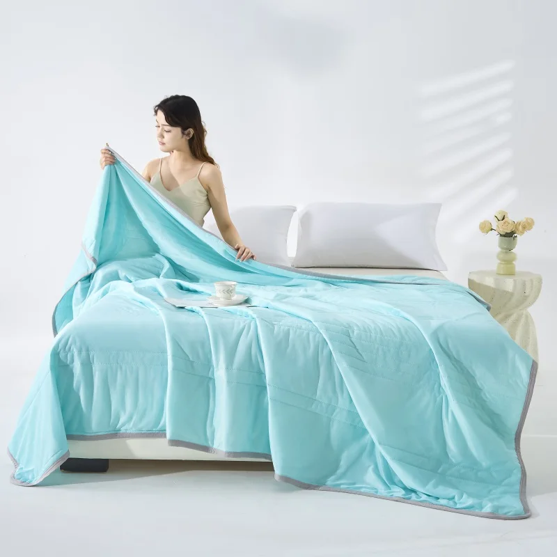 SHANHAO cool summer quilt lightweight breathable blanket soft comfor machine washable air conditioning blanket