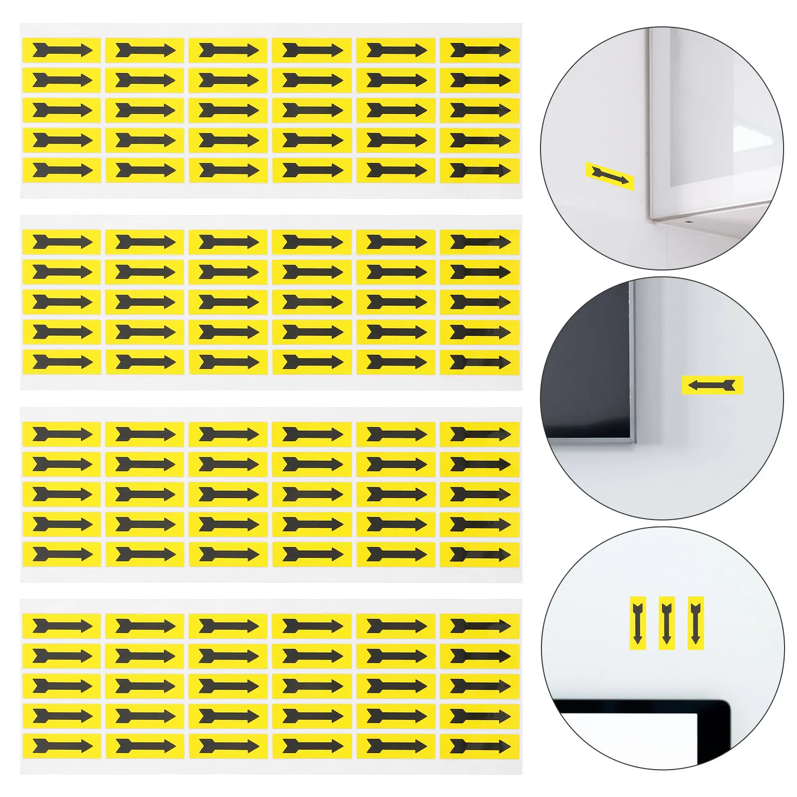 

5 листов наклеек-стрелок для указания направления, самоклеящиеся, для склада, офиса, спортзала, церкви, дорожной разметки