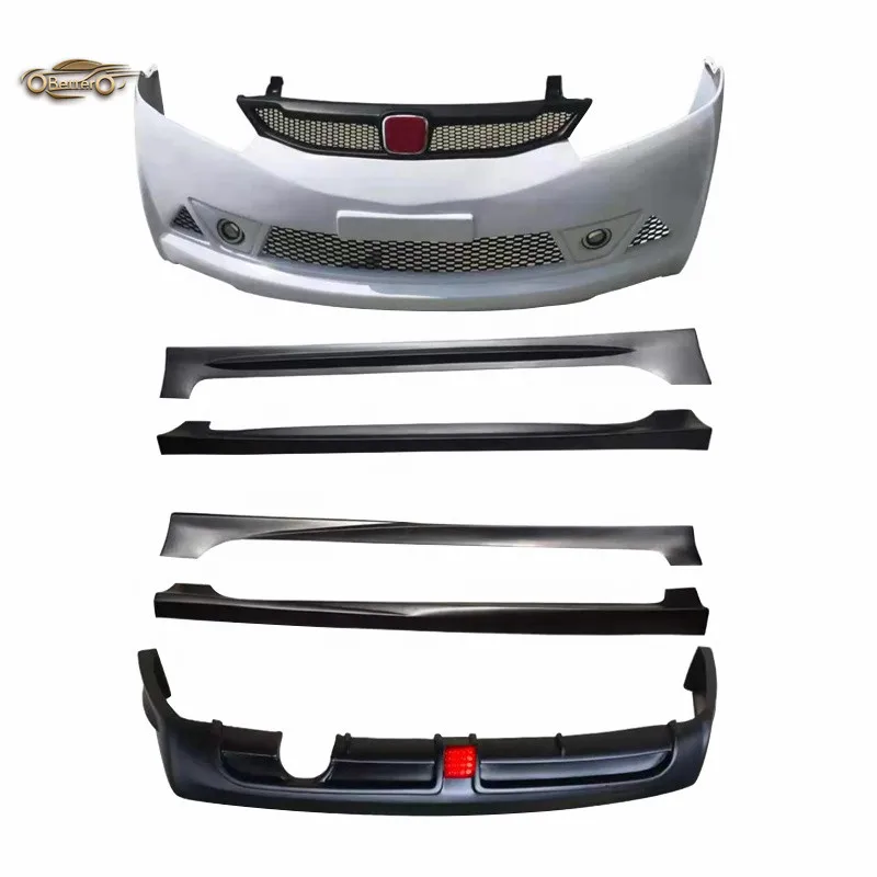 BETTER Factory price Car body kit for Honda Civic 2005-2011 update to Mugen RR Style Front bumper Side skirts Rear lip