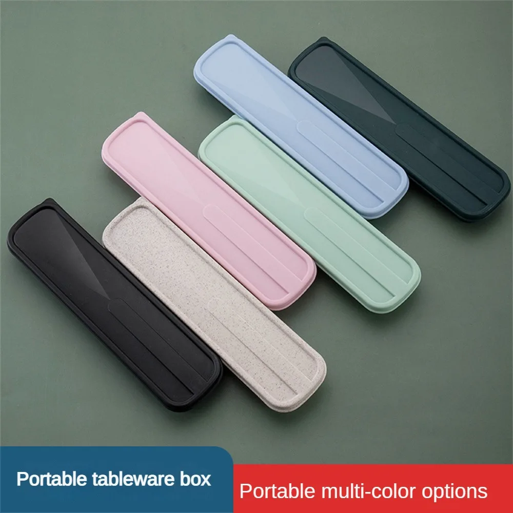 Environmental Cutlery Box Portable Travel Tableware Box Spoon Fork Chopsticks Dustproof Storage Box Easy To Clean Tableware Box