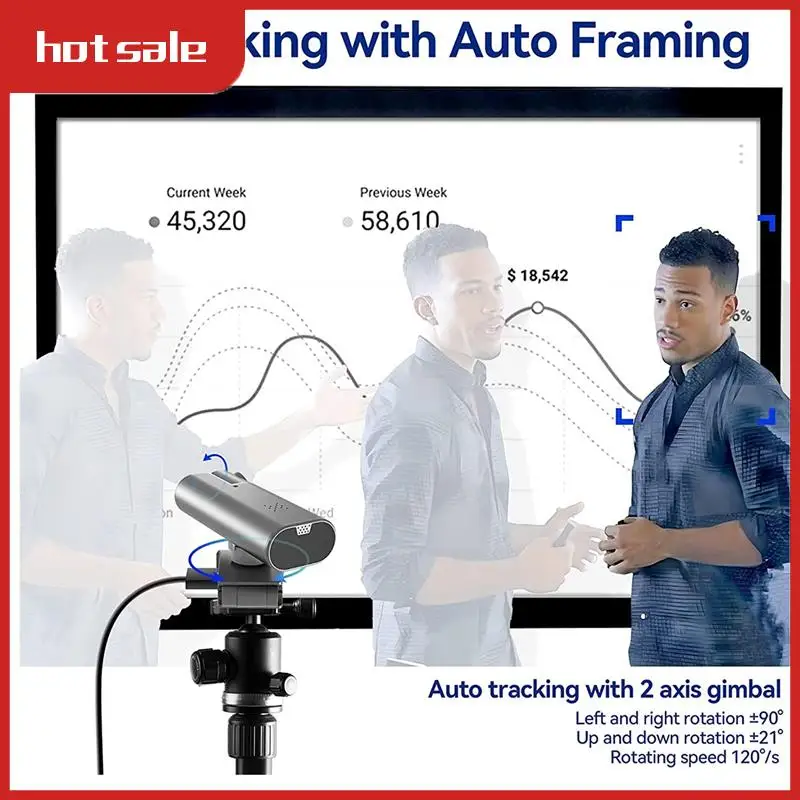 

Веб-камера 2K с интеллектуальным датчиком AI, автоматическое отслеживание, управление жестами, зум, компьютерная камера для игровой конференции Youtube