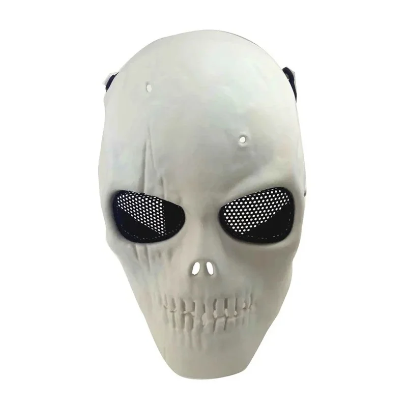 DY20Skull Masker Lapangan Luar Ruangan Horor Thriller Cosplay Tengkorak Masker Kreatif Masker Airsoft Tengkorak Masker Pelindung Penuh Tengkorak Militer
