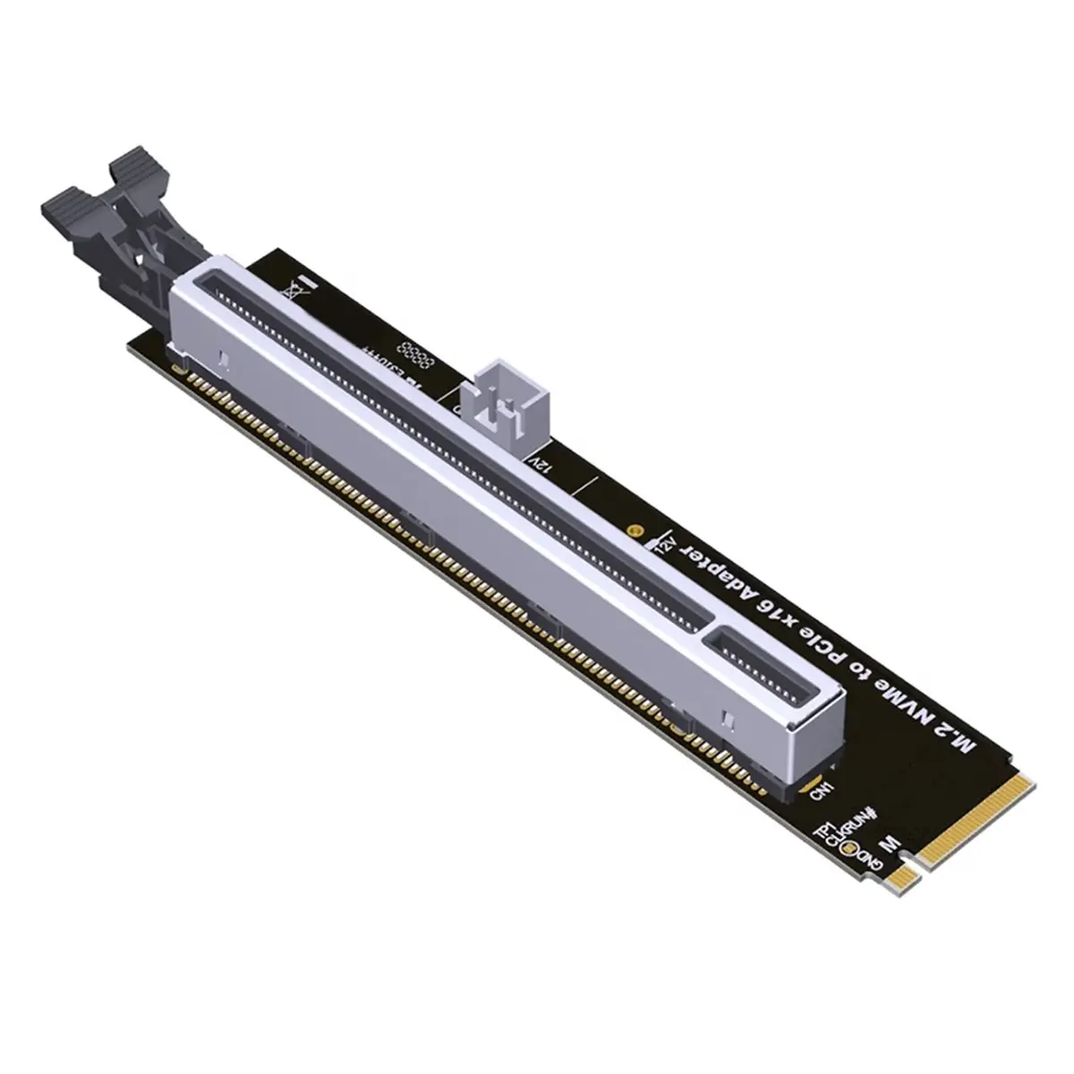N86R PCIe 4.0 X4 M.2 Key-M to PCI-E X4 X16 Riser Adapter Card PCB Board SATA Power Adapter for NVMe M.2 2260 2280 SSD