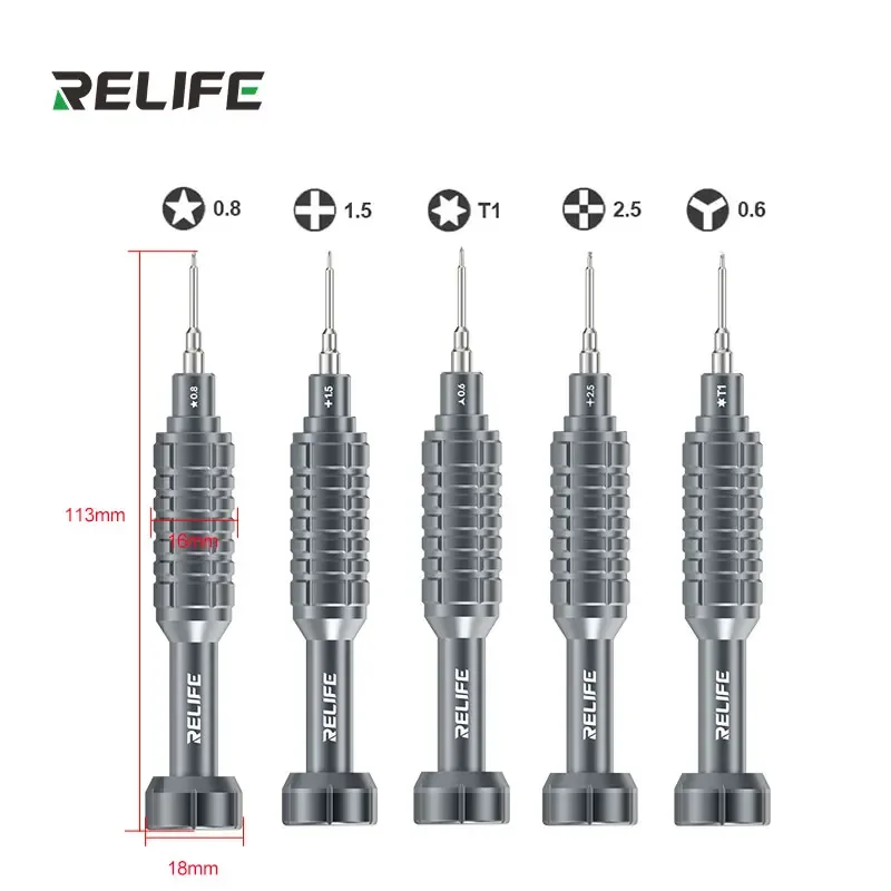 RELIFE RL-730A  Aluminum Alloy Screwdriver Set Strong Magnetic Attraction Extra Hard S2 Steel Bit Repair Disassembly Tool