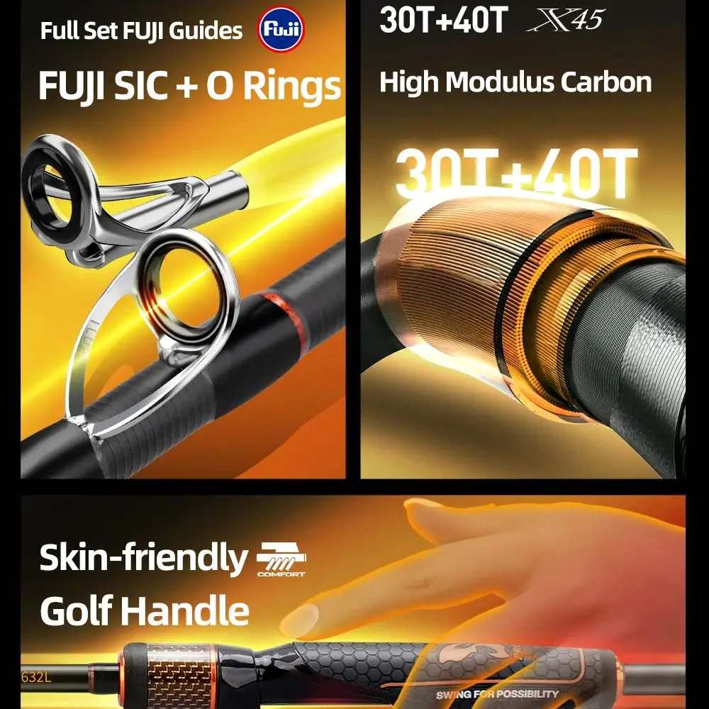 

HISTAR Butterfly Super Lure Worm Fishing Rod Fast Mandarin Fish Perch Pan-use Longdistance High-sensitivity Spinning Baitcasting