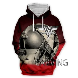 CAVVING-Moletom com capuz para homens e mulheres, capuz Harajuku, banda de Van Halen, zip up, impressão 3D, banda 8 principais vendas relogio van heusen - №7
