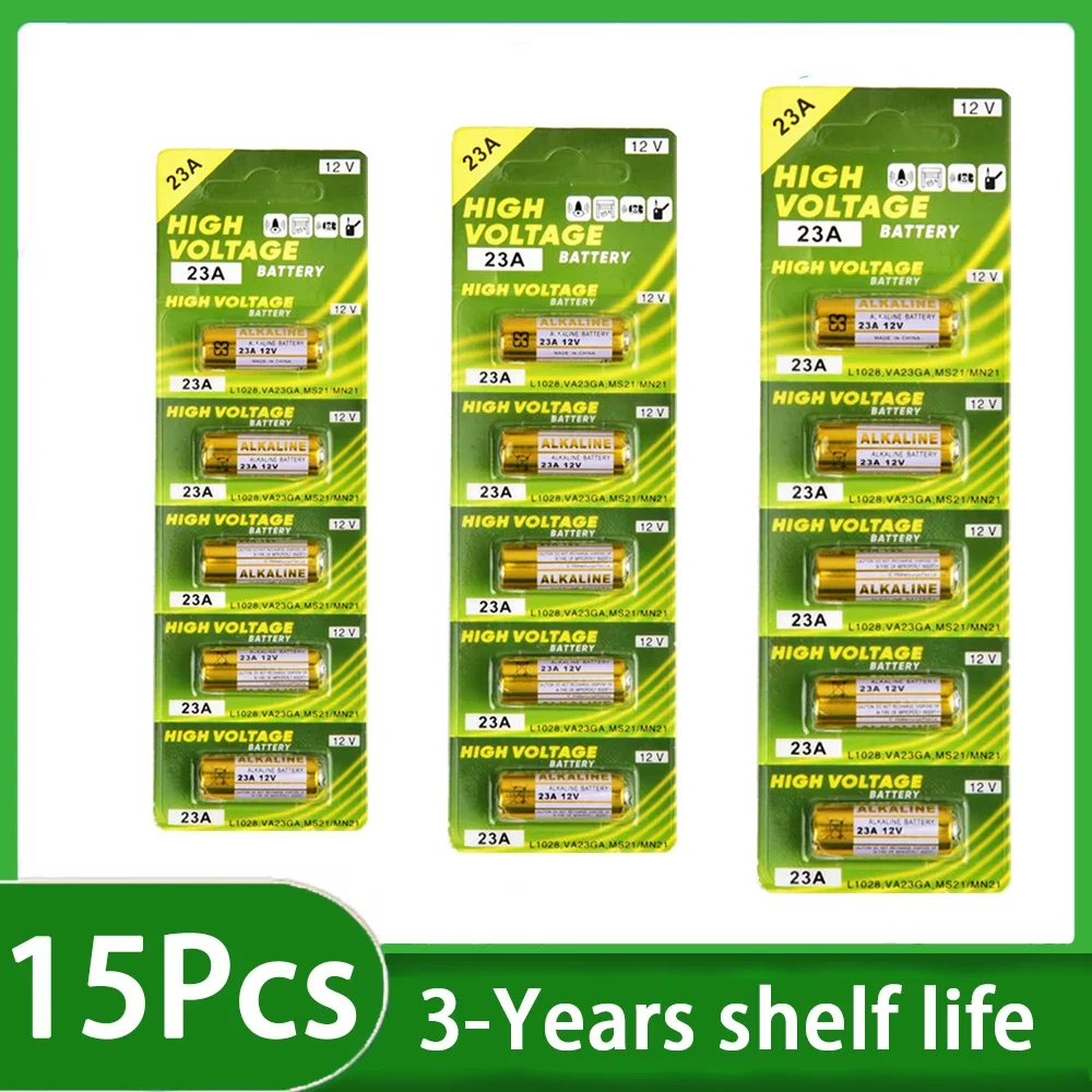 12V 23A Batterie 23GA A23S E23A EL12 MN21 V23GA GP23A LRV08 Für Türklingel Fernbedienung Elektrische Spielzeug A23 Alkaline batterie Pack