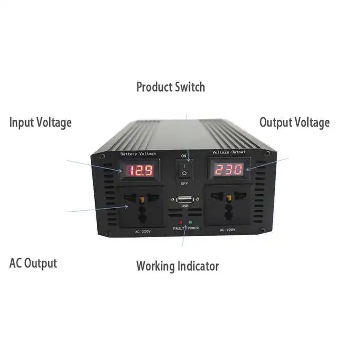 China Factory 1500w Power Inverter Pure Sine Wave Inverter 12v 220v Dc/ac Converter 24v 48v 110v 50hz Power Inverter