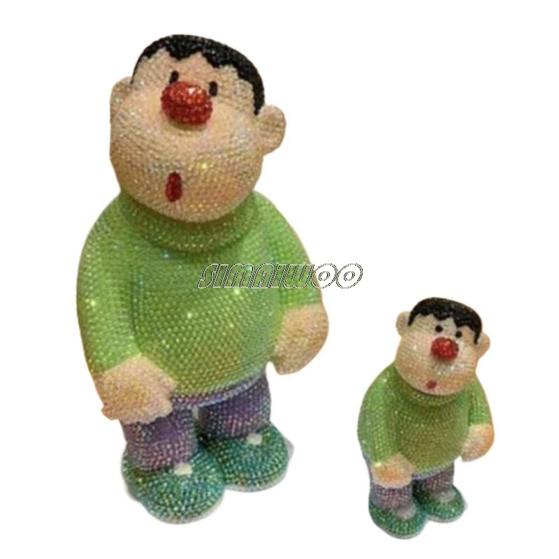 

DIY Rhinestone Statue Cartoon Boy Home Exhibition Bling-bling Shinning Mosaic Crystal Handcraft Cross Stitch Luxury Kids Gift