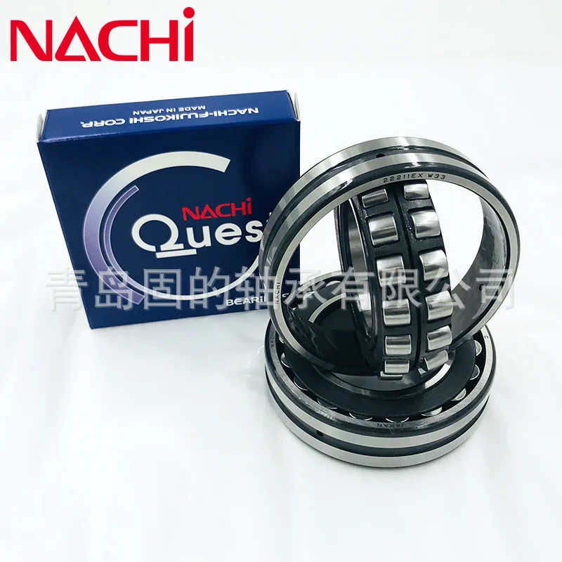 NACHI Spherical Roller Bearings 22211EX/W33 Steel Plate Retainer 22205EXQKC3 Long Life