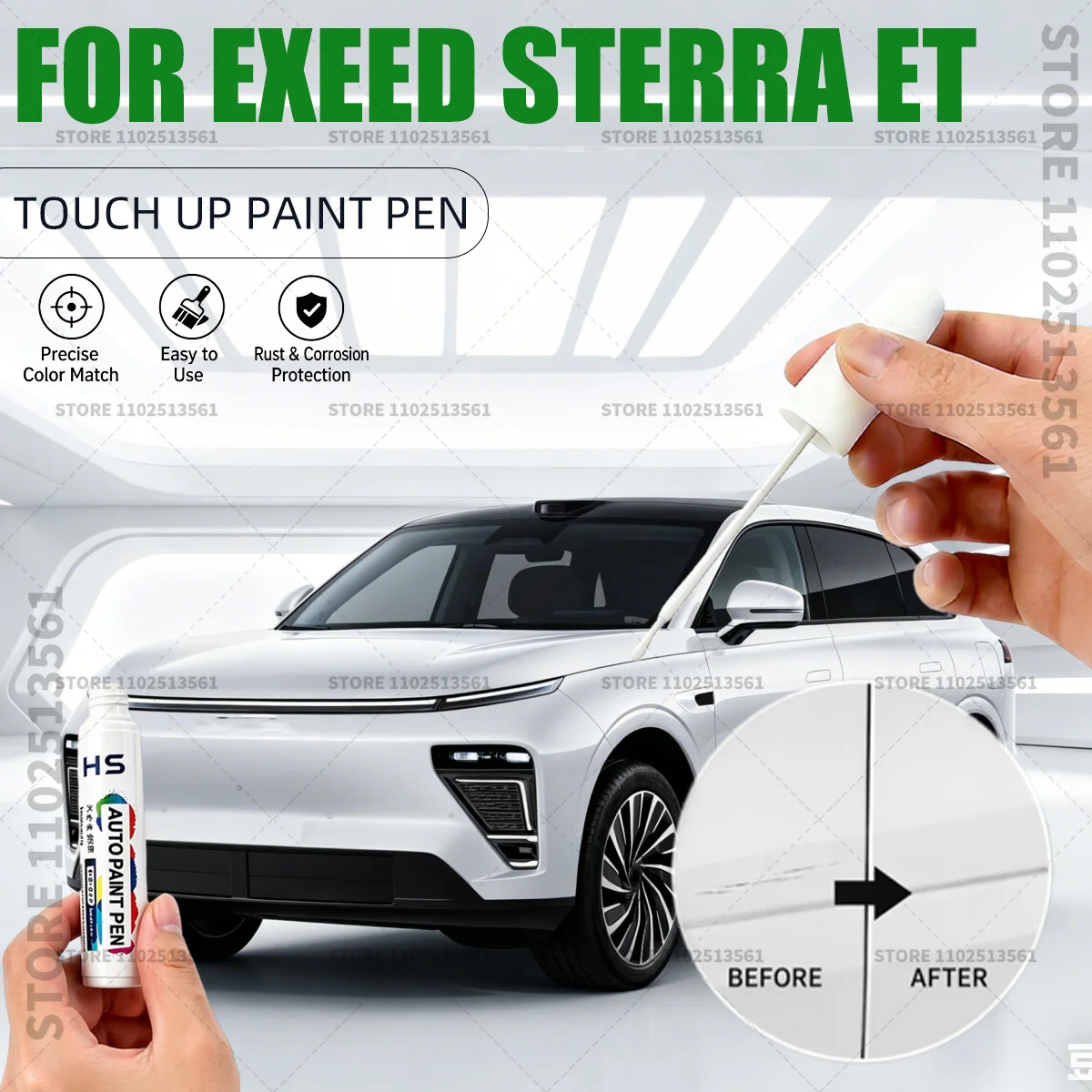 For Chery EXEED STERRA ET Car Paint Repair Pen Restores Original Factory Paint Finish Star Grey White Rime Blue Purpel black
