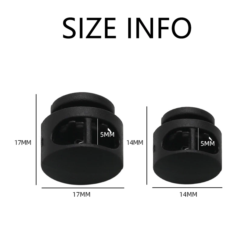 10pcs Plastic Spring Cord Lock Stopper Rope Clamp Toggle Clip For Laces Buckle Backpack Sportswear Shoelace Paracord Lanyard