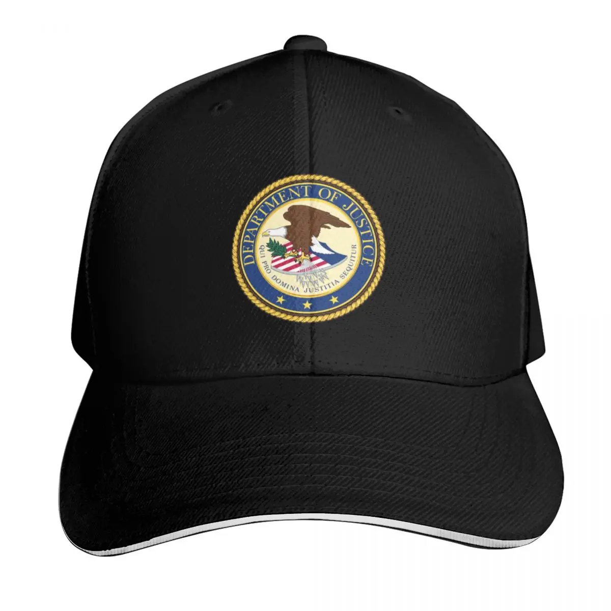 united states department of justice Baseball Cap Adjustable Buckle Closure Moisture Wicking Quick Dry Curved Brim Classic Fit