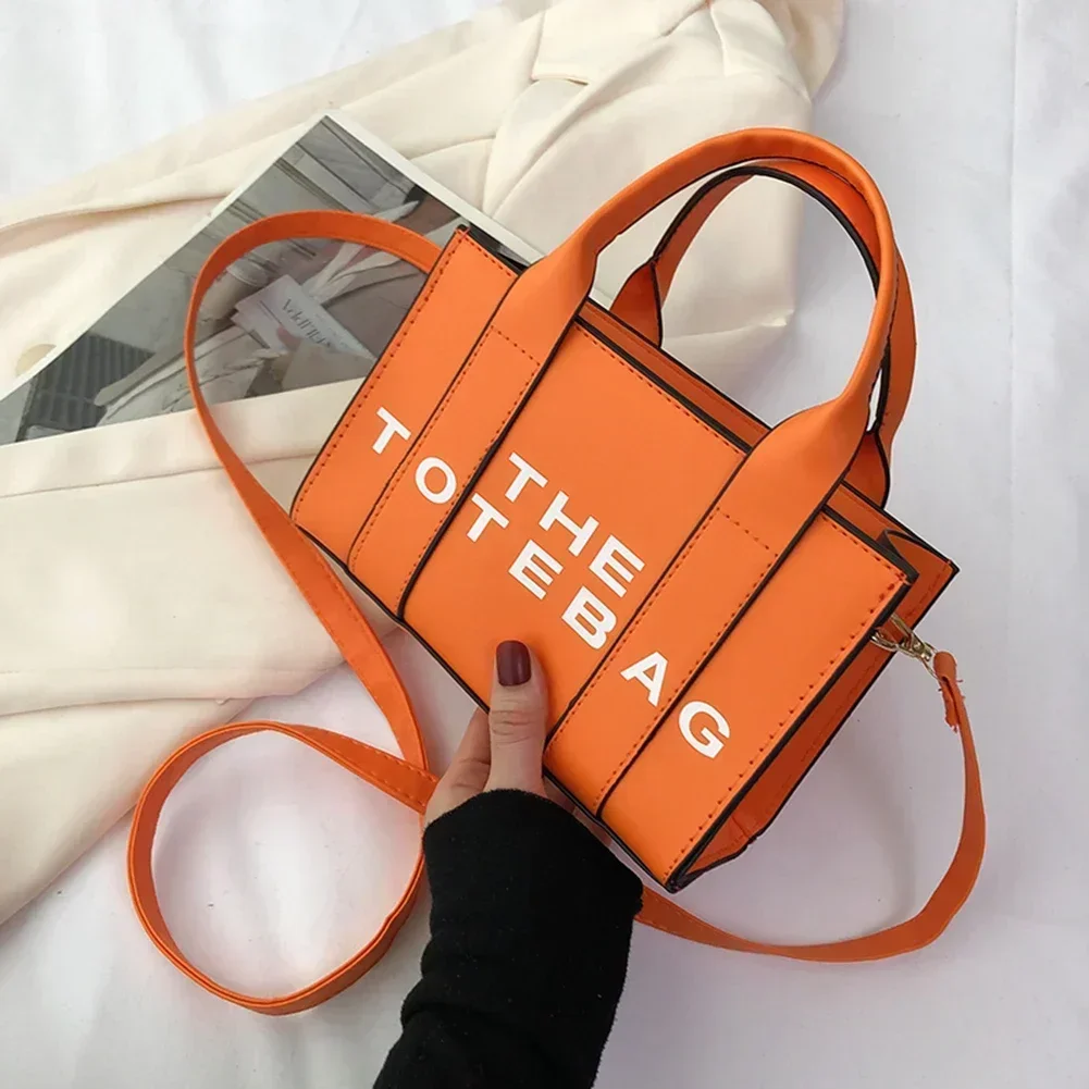Tas Besar Santai Lette Kata Solid Baru, Tas Desainer Fashion Mewah untuk Tas Tote PU untuk Tas Tangan Wanita Selempang