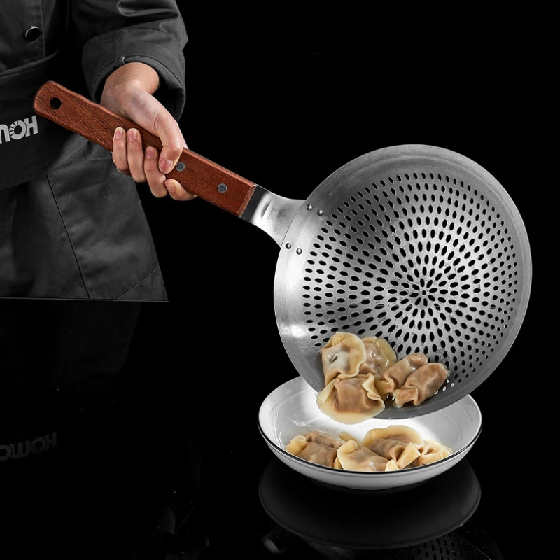 Besought stainless steel fried godmore thana chef raking home kitchen dumpling raking spoon filter spoon