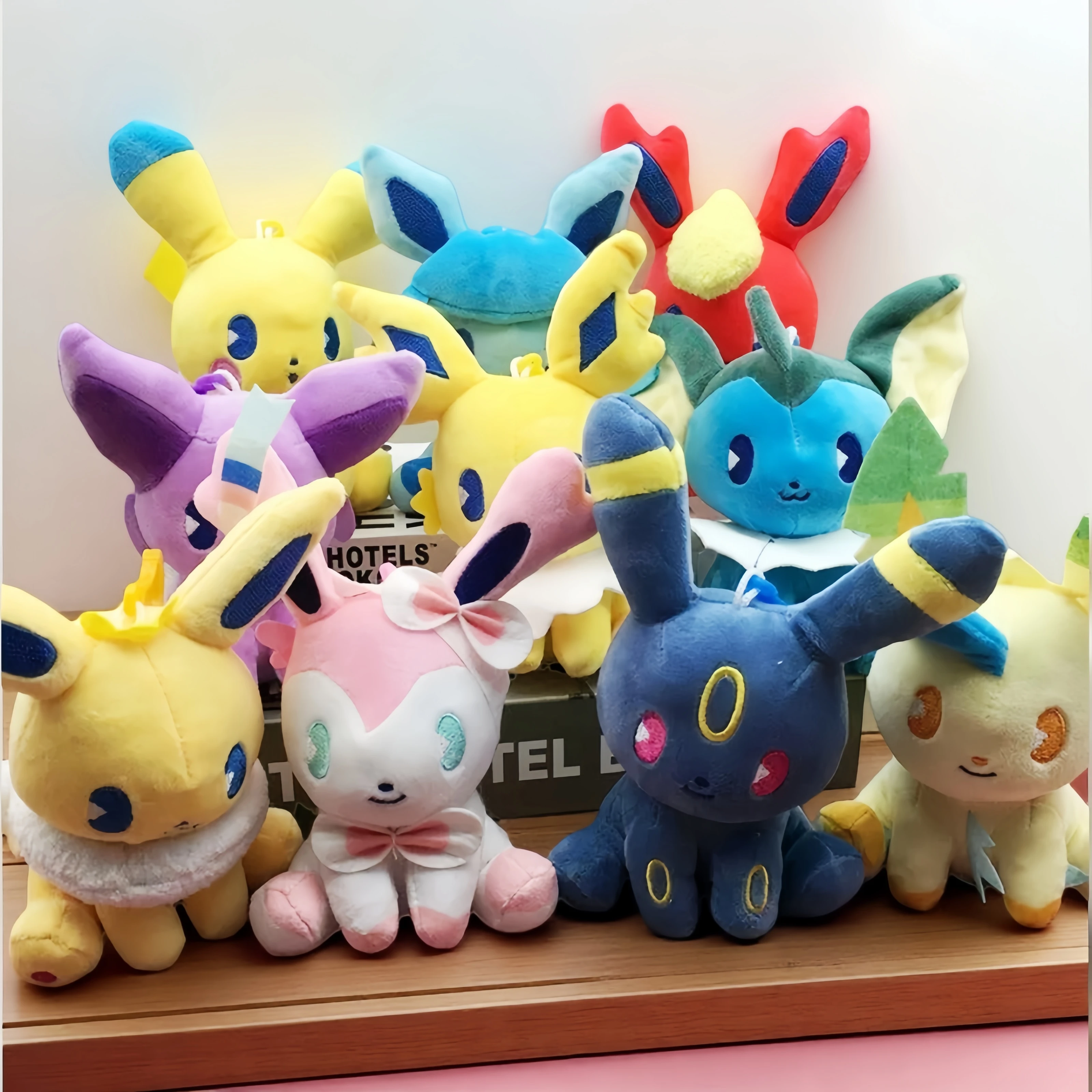 مجموعة البوكيمون إيفي من القطيفة Flareon Vaporeon دمية محشوة Espeon Umbreon Glaceon Leafeon Sylveon plushies لعبة هدايا عيد الميلاد للأطفال #2