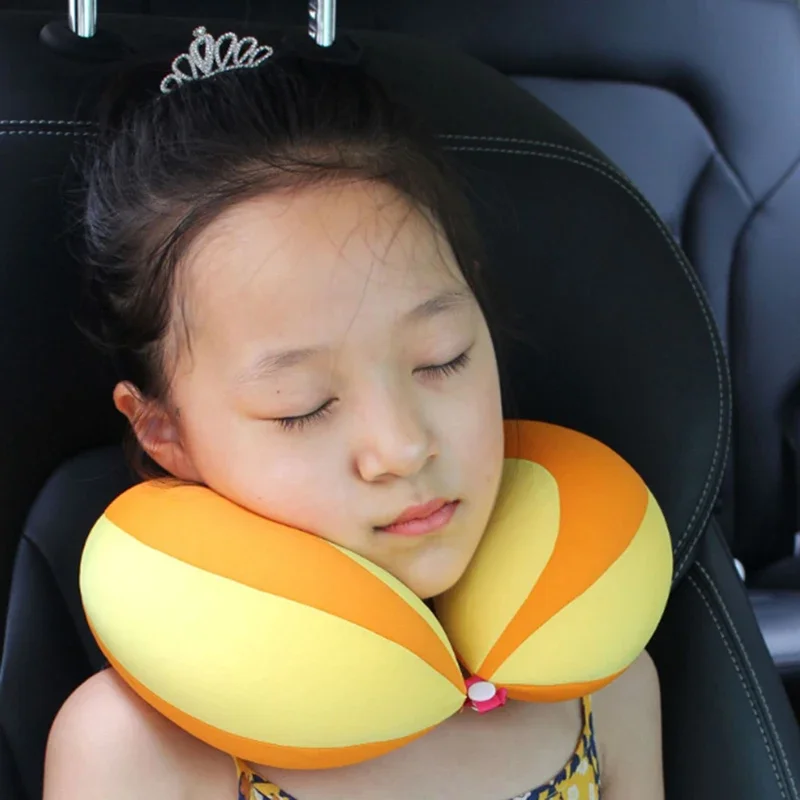 Travel Neck Pillow U-Shape for Infant Baby Car Headrest - Air Cushion Child Seat Head Support