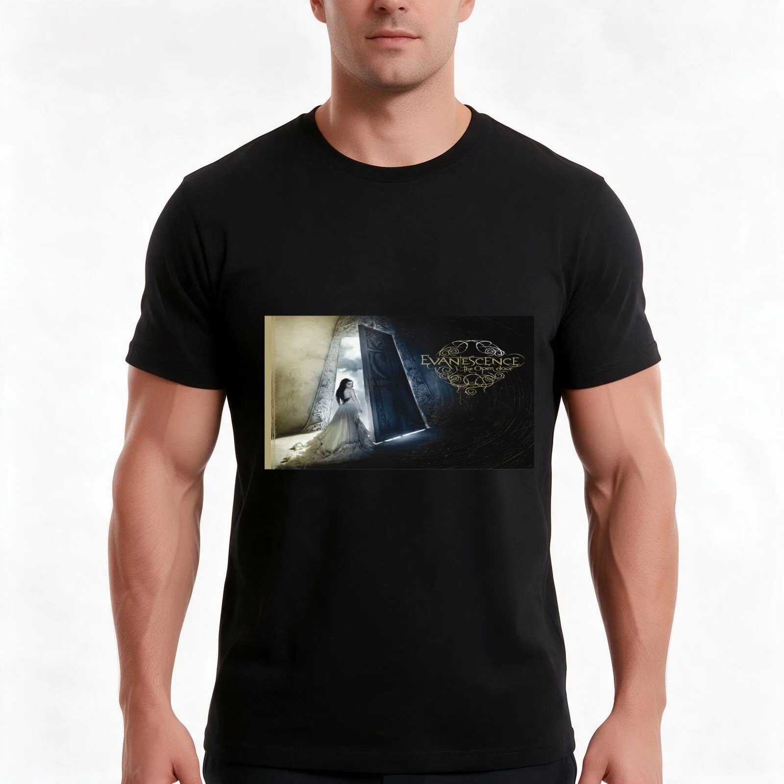 rock american most popular,the open door,evanescence 12 singer and pianist Amy Lee and guitarist Ben Moody T-Shirt 100% Cotton