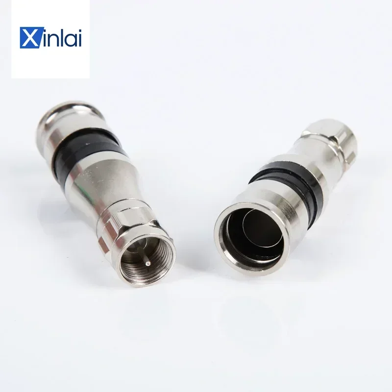 5pcs All-copper extrusion F-head connected to RG11 wire connector, RF coaxial connector 75-7 extrusion head