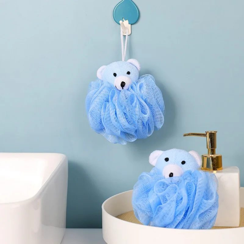 حمام الإسفنج الحيوان الاطفال اللوف حمام بوف شبكة ألعاب حيوانات حمام الإسفنج الملونة الكرتون الجسم الغسيل كرات دش شبكة للأطفال #1