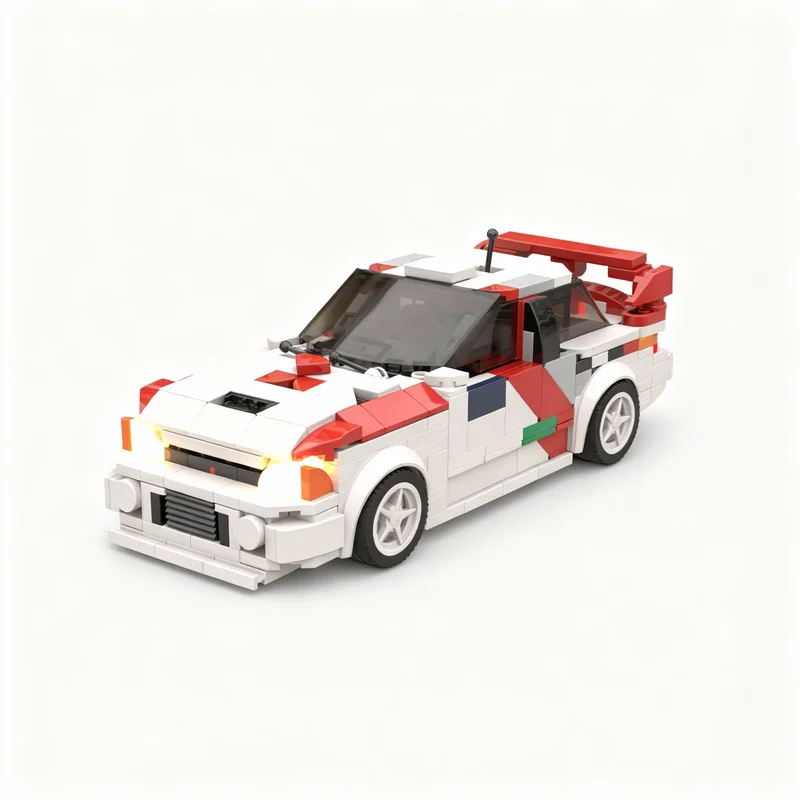 

435PCS MOC City Champions Super Car Mitsubishi Lancer 97 Spain Rally M Kinen S Evo Iv Solace Model Technology DIY Assembly Gift