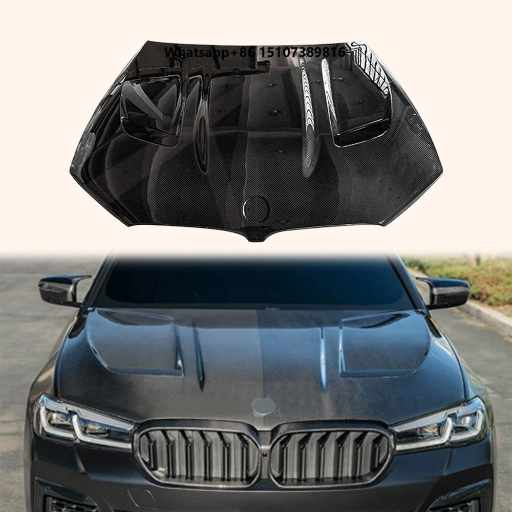 For 5 Series G30 18-24 Sedan Carbon MBJ2 Style Front Vented Cooling Hood