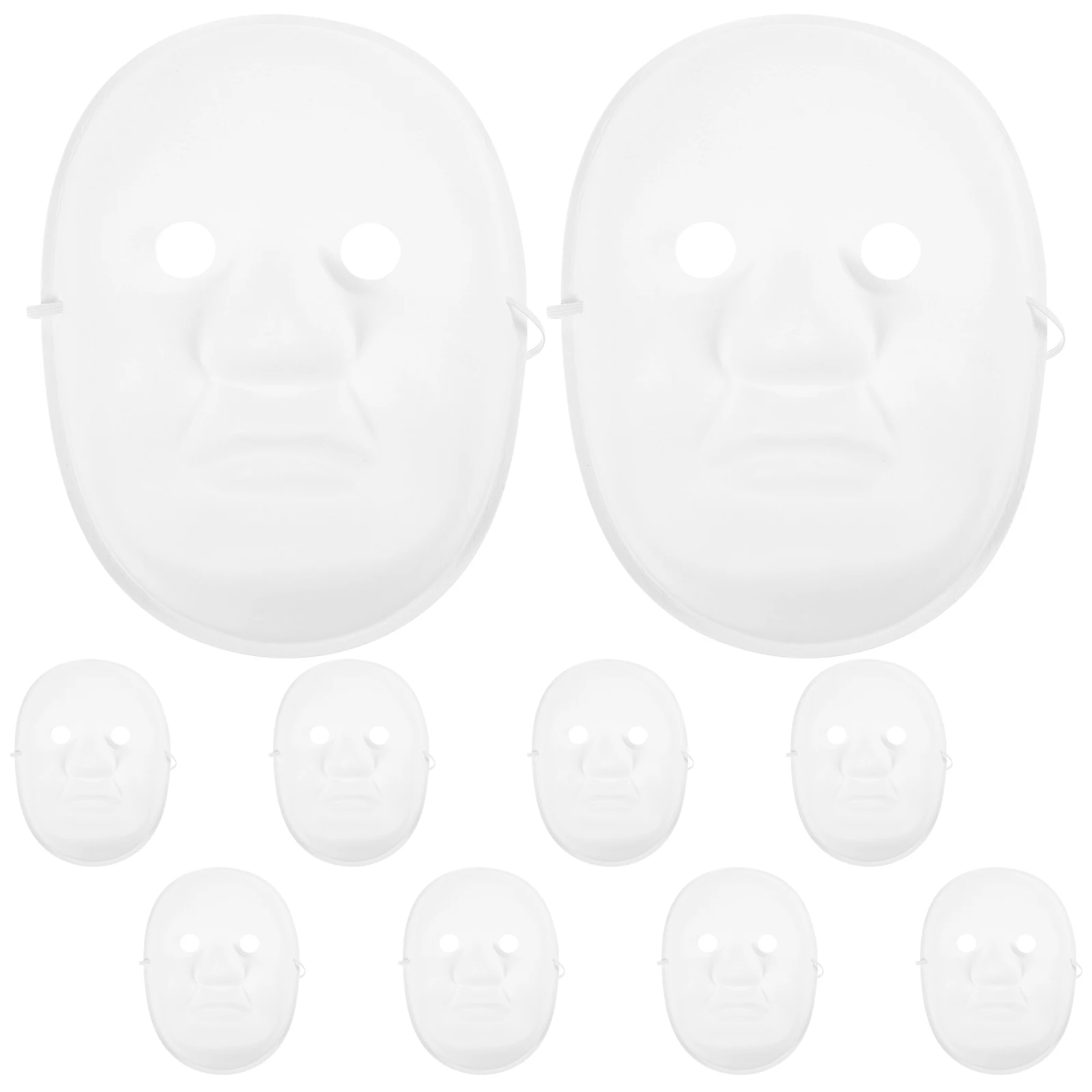 

10 Pcs Full Face Mask Peking Opera Men and Women Blank Masks to Decorate Paper Kids Paintable