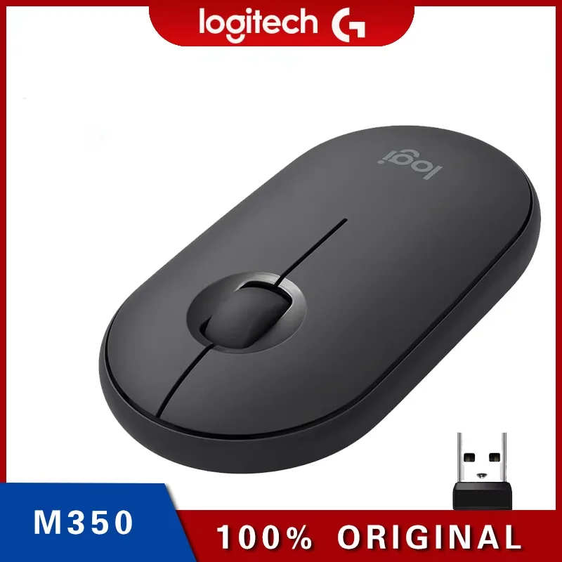 M350 Wireless Mouse with Bluetooth or 2.4 GHz Receiver Silent Slim Computer Mouse with Quiet Clicks for Laptop/Notebook