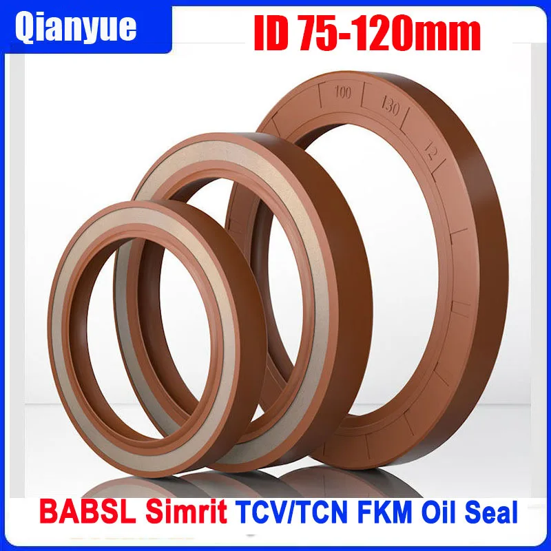 [1PCS] FKM TCV/TCN Oil Seal ID 75-120mm – High Temp 250°C Pressure Resistant Rotary Shaft Seal for Pumps/Motors