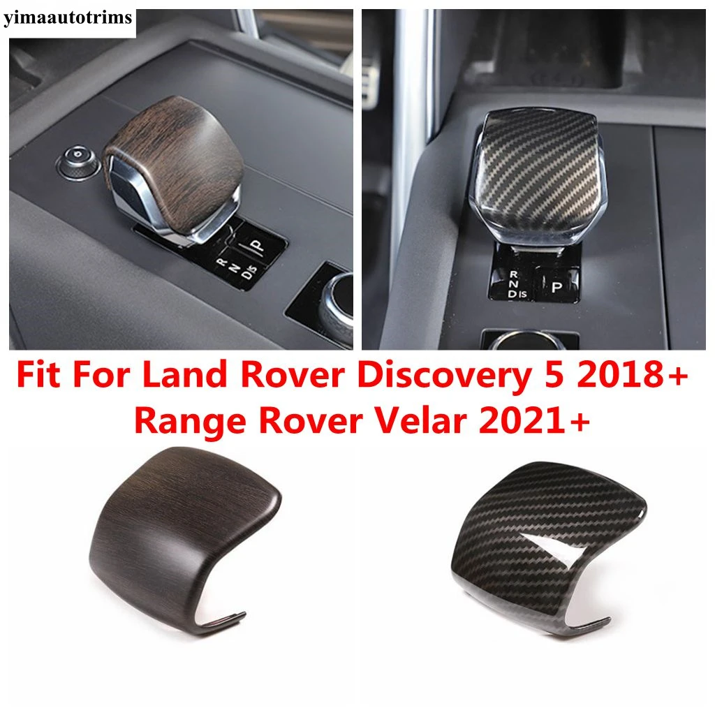 

Car Gear Head Shift Knob Handle Cover Trim Accessories For Land Rover Discovery 5 2018 - 2023 & Range Rover Velar 2021 - 2023