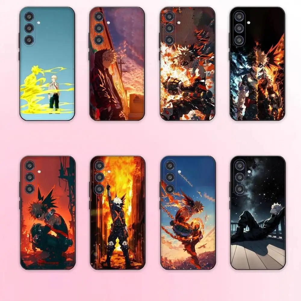 

Bakugo My Hero Academia Phone Case For Samsung Galaxy A73,A72,A71,A70,A53,A52,A51,Others Soft Black Cover