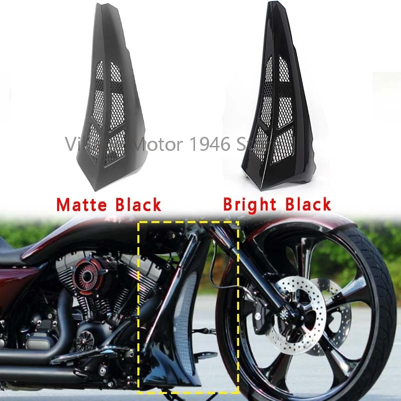 For Harley Touring Road Glide Street Glide 2014-up Motorcycle Front ABS Lower Radiator Cover Chin Fairing Spoiler Accessories