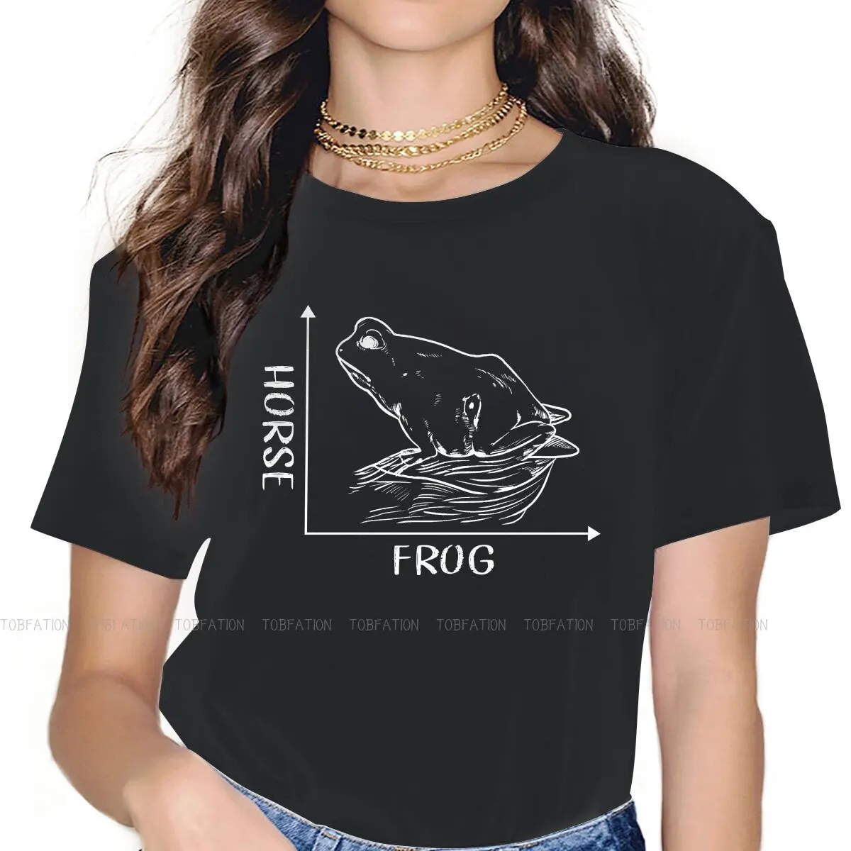 Wittgenstein-Camiseta de dibujo óptico para mujer, camisa con ilusión de rana y caballo, para matemáticas, gráficas, matemáticas, Harajuku