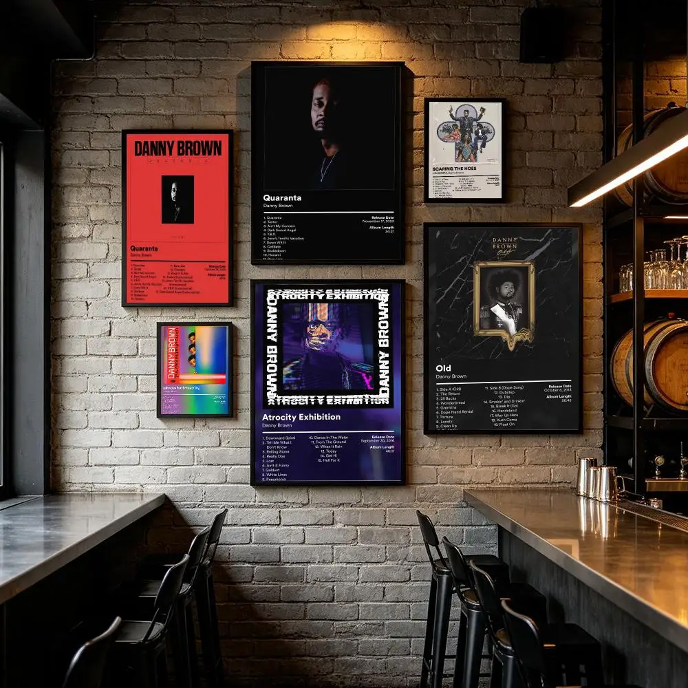 Rapper D-Danny Brown Musikalbum-Poster HD Wandaufkleber für Zuhause, Flur, Wohnzimmer, Schlafzimmer, Bar, Büro, Dekor, Kunstdrucke