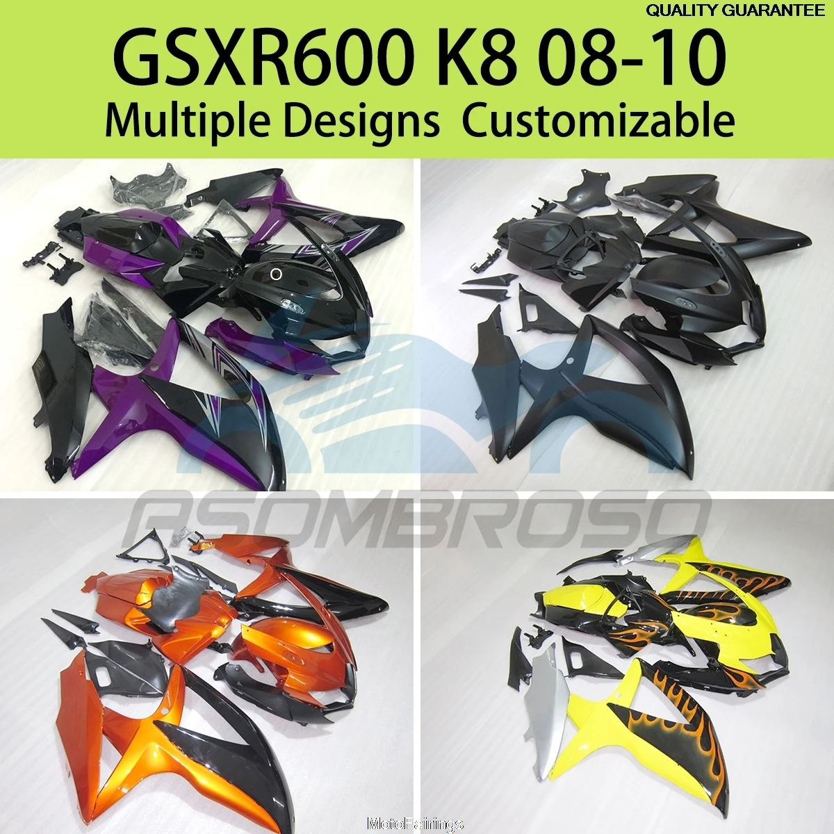 Fits GSXR 600 750 2008 2009 2010 Aftermarket Fairing Kit for SUZUKI GSXR600 GSXR750 K8 08 09 10 Motorcycle Fairings Panel Set