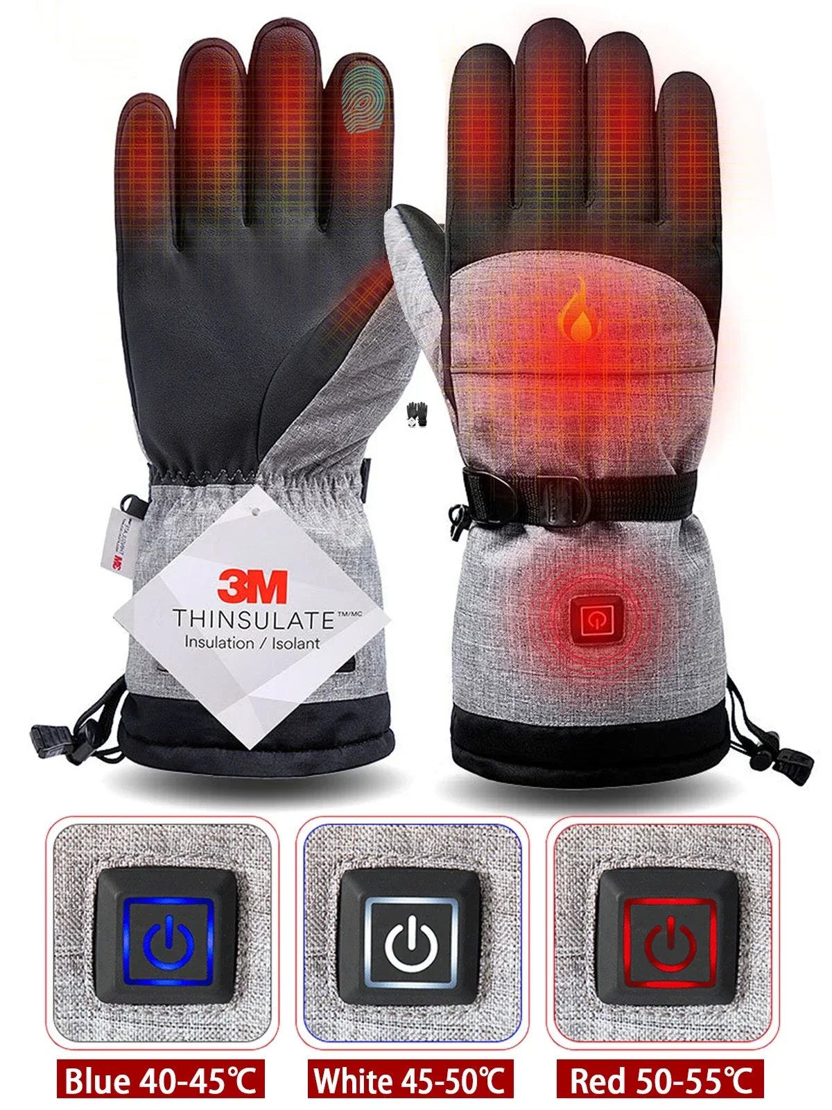 AliExpress NONE 3M Cotton Heating Gloves Winter Hand Warmer Electric Thermal Gloves Waterproof Heated Cycling Motorcycle Bicycle Ski Outdoor