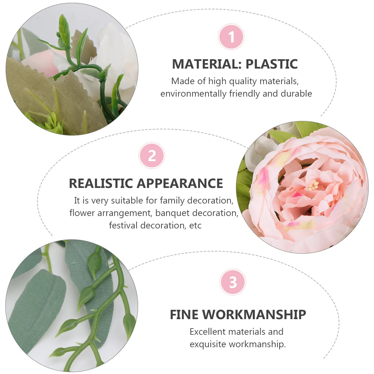 

Large Simulated Flower Door Decoration Plants Artificial Lintel Peony Garland