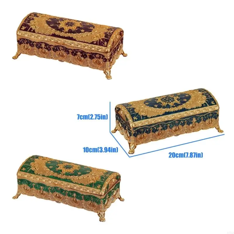 Elegant European Stylish Enamel Jewelry Box With Soft Lining For Necklaces Rings Earrings Storage And Display 87HA