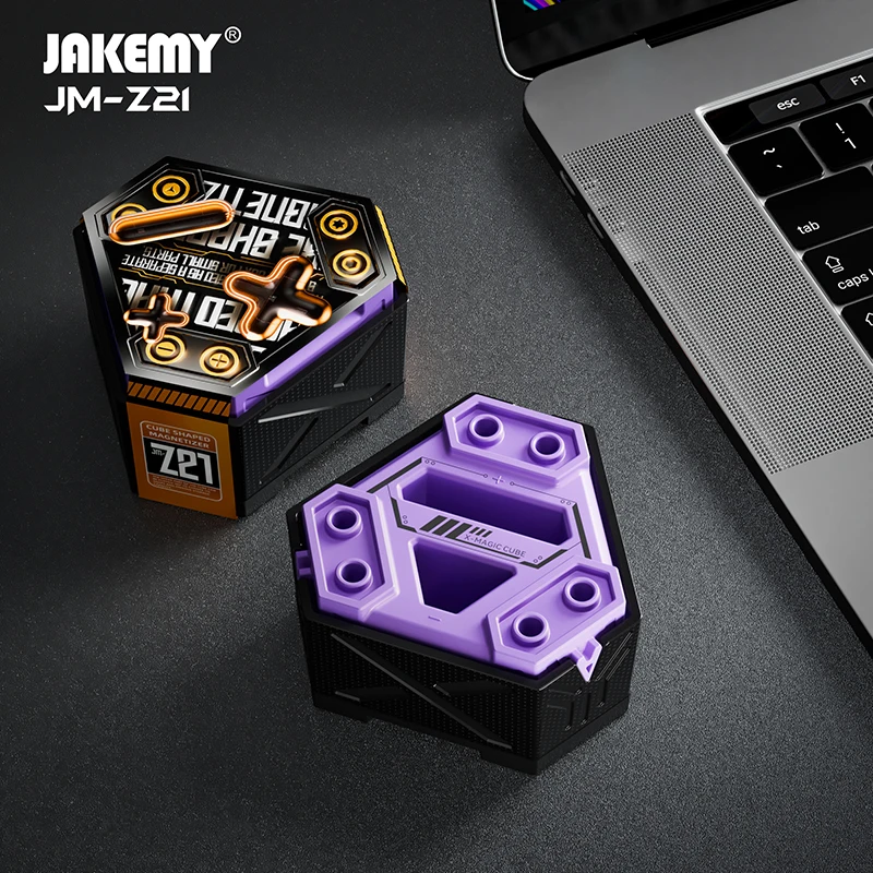 JAKEMY JM-Z21 Multi-Function 360° Rotating Magnetizer Demagnetizer With Storage Box for Screwdriver Bits Fast Magnetization