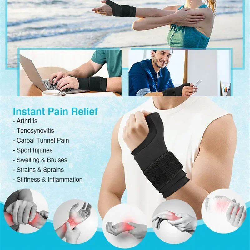 

Adjustable Wristband Support Brace for Fitness & Weightlifting Left Right Hand Wrist Support Pain Relief Sport Wristband 1Pcs