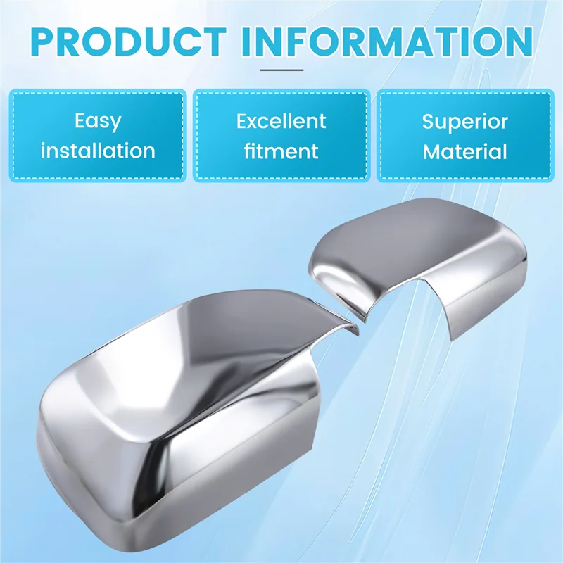 

A20K-Car Rear View Mirror Cover Side Door Wing Mirror Caps Mirror Housing For Toyota Hilux Surf