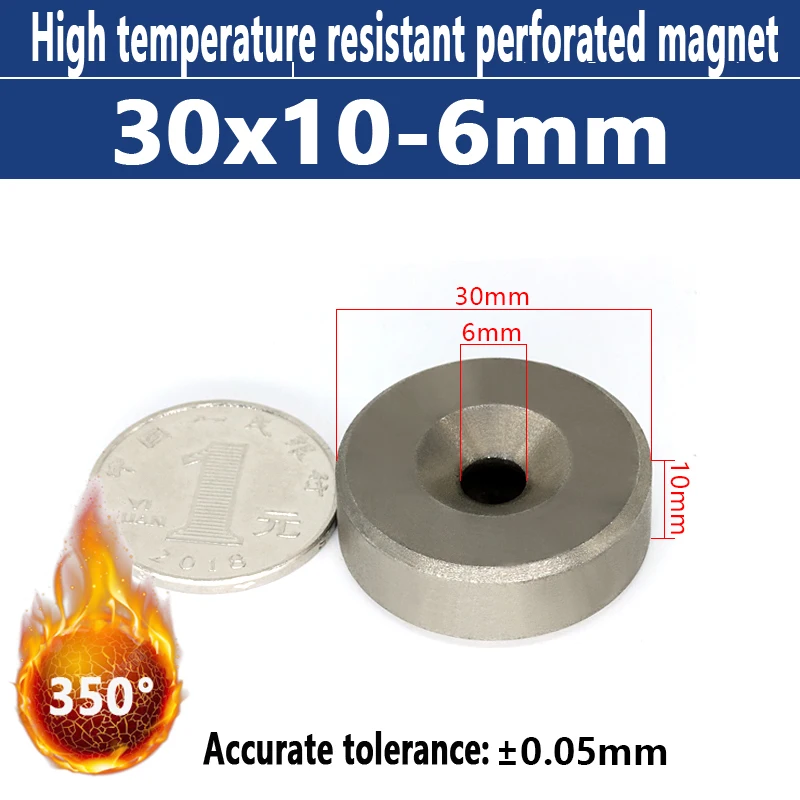 Magnet Block Circular with holes magnet 15x5-4 30x5-5 mm 350degree C High Temperature Mortor Magnet Permanent Rare Earth Magnets