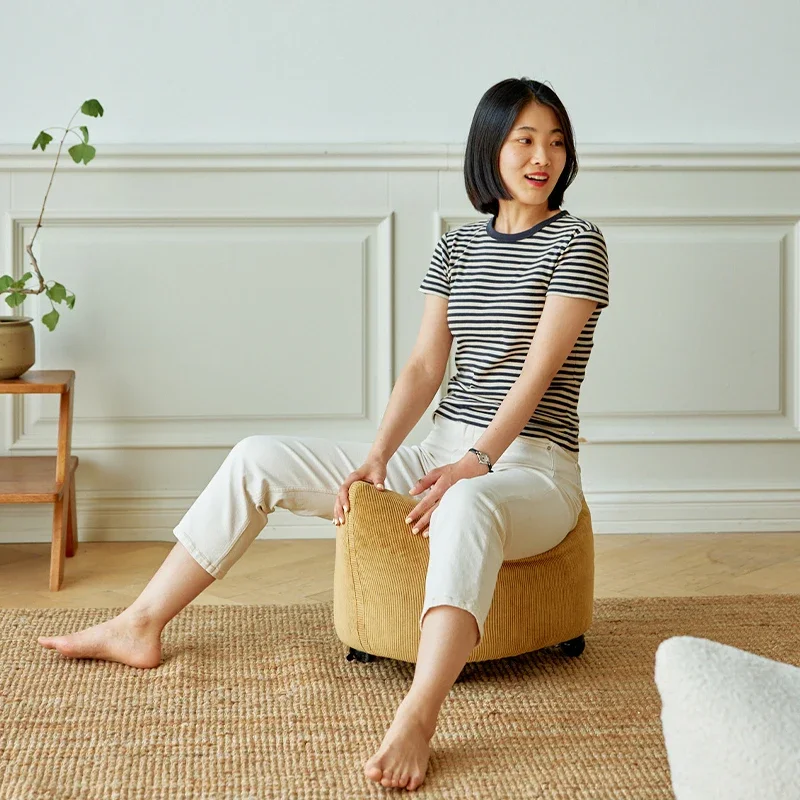 Small stool household shoe change  entrance low octagonal