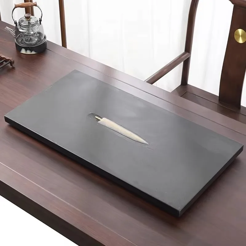 ^Black Luxury Tea Tray Stone Decorative Office Pot Chinese Kitchen Long Rectangle Tea Tray Living Room Bandejas Home Decorationg